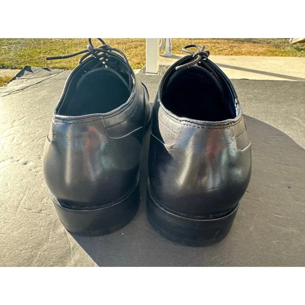 Johnston & Murphy Mens 11.5 M Black Leather Cap Toe Oxford Dress Shoes‎ 25-2455